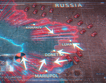 Ukraine Invasion Infographic Map