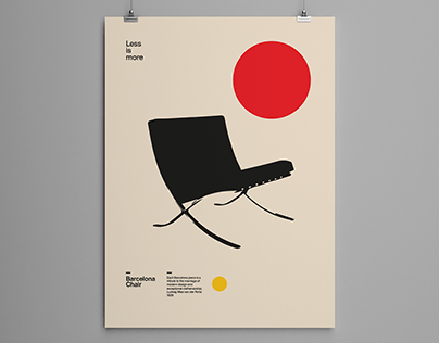 Barcelona Chair, Bauhaus Poster Design