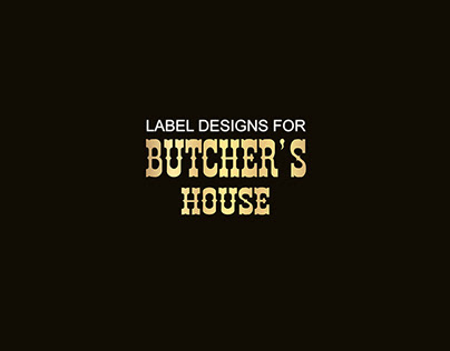 Sausage label design for Butcher's house