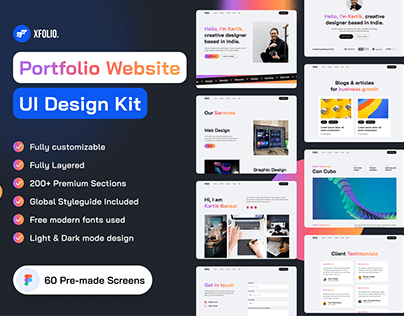 XFOLIO - Portfolio Website UI Kit