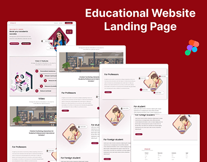 Educational web landing page