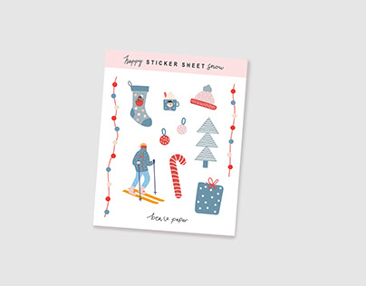 Holiday Sticker Sheets + Cards