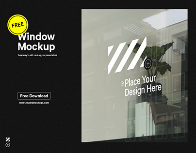 Free Window Sticker Mockup