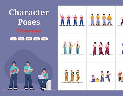 M373_Character Poses Illustrations