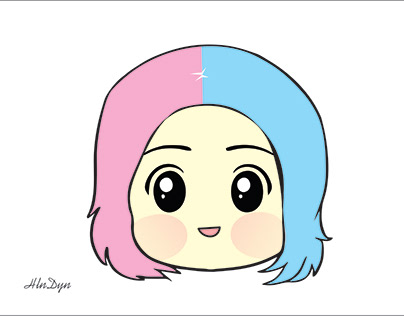 Chibi Me With Cotton Candy Hair