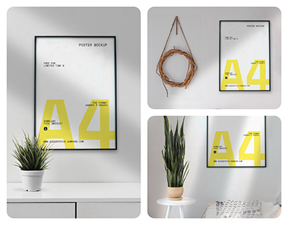 A4 Poster Mockup Collection_1 (PSD)