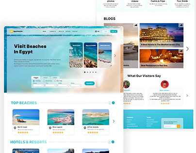 UI Website Design Visit Beaches In Egypt | travel