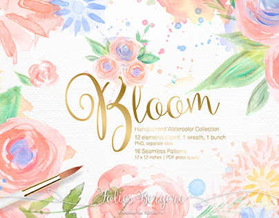 Bloom - Handpainted Watercolor Collection