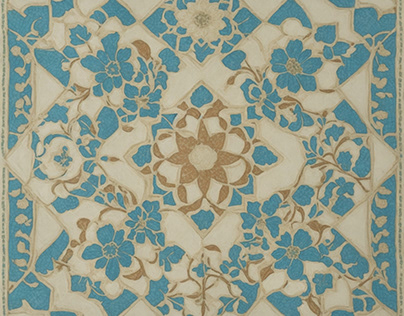 Sindhi zellige-style tiled pattern with intricate