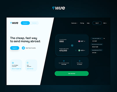 Wise Landing Page Redesign