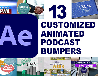 13 Customized Animated Podcast Bumpers