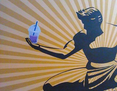 Detroit Bubble Tea Mural - Ferndale,MI.