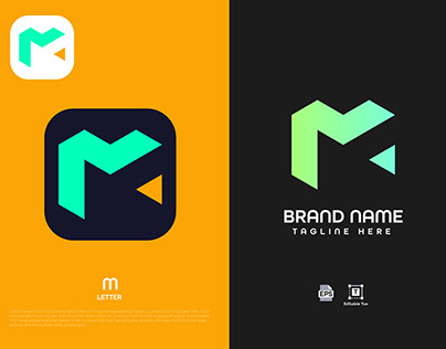 m modern letter logo