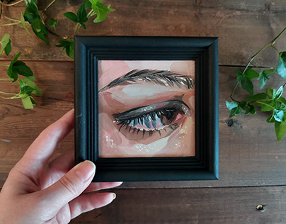 Eye oil painting