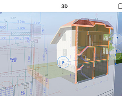Проект коттедж 2 3D BimX Планы/Фасады/Чертежи