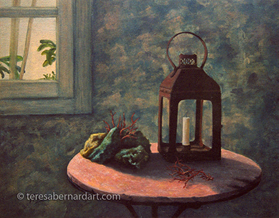 Still Life with Coral and Lantern