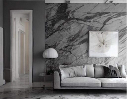 Grey color italian marble