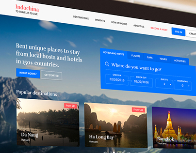 Indochina Travel website template (work in process)