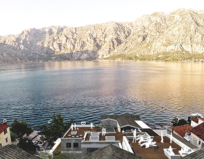 Tourist settlement in the Bay of Kotor
