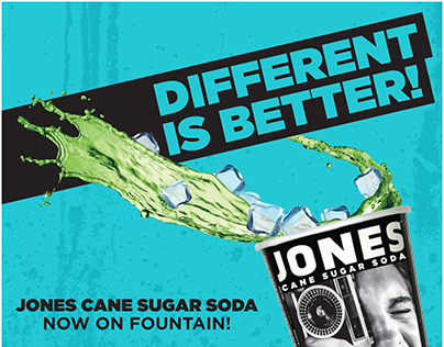 Jones Soda Signage Example