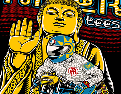 Thai Buddha - Tshirt Design