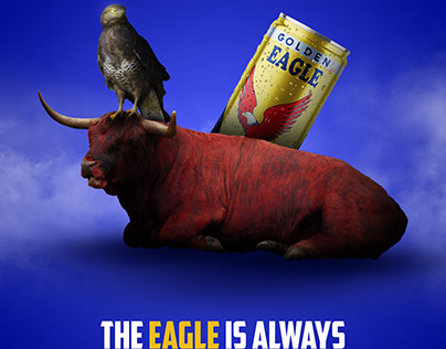 Campaign Poster Design (Golden Eagle Energy Drink)