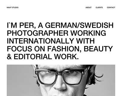 Landing Page for photographer