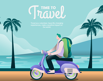 Paralax sketch for travel landing page