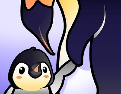 Illustration of cute penguins