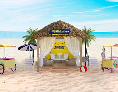Al Dawaa Pharmacies Beach Activation Booth
