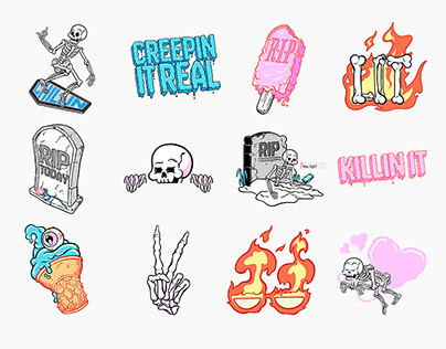 Snapchat - Creepin It Real - Artist Sticker Pack 1