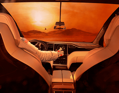 Tesla Model X on Mars