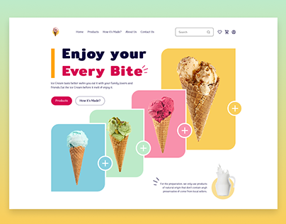 Ice Cream Website Design