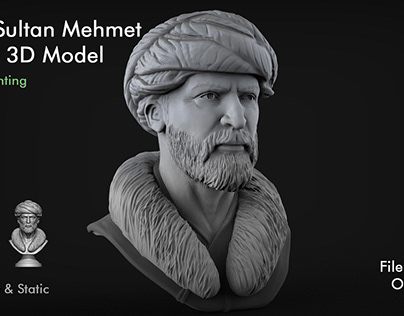 Fatih Sultan Mehmet Statue 3D model