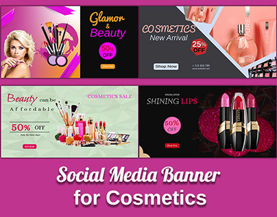 Social Media Banner for Cosmetics Products
