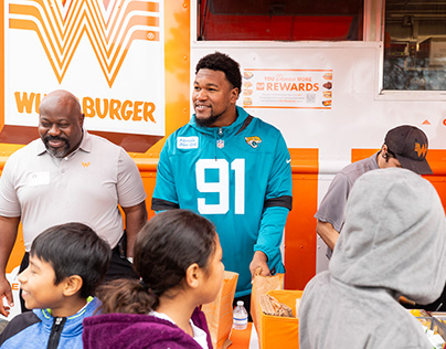 Jaguars X Whataburger provide breakfast to local youth