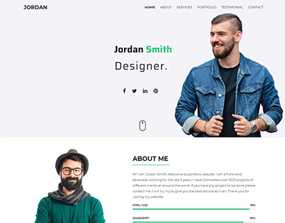 Jordan - Minimal Portfolio Landing Page Template