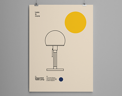 Wagenfeld Table Lamp, Bauhaus Poster Design