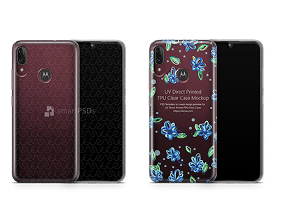 Motorola E6s (2019) TPU Clear Case Mockup