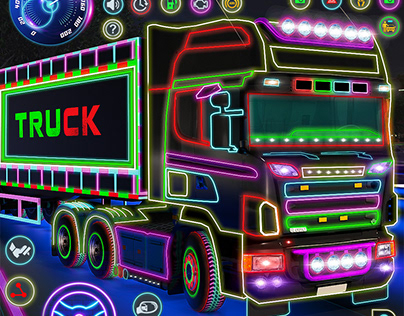 Neon Truck Game Icon