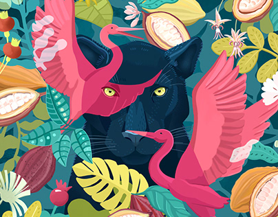 Floral Panther Puzzle