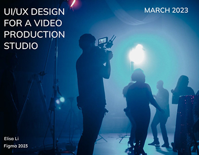 UI/UX design for a video production studio