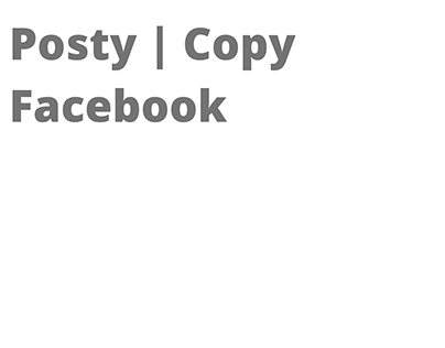 Social Media Facebook | Posty i copy