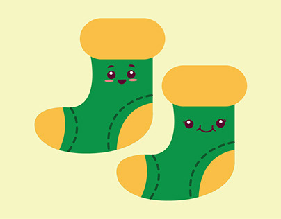 Cute kawaii santa christmas socks