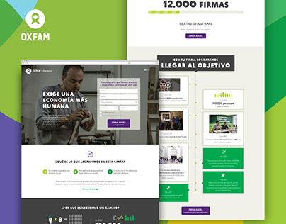 Landing page Oxfam Intermón