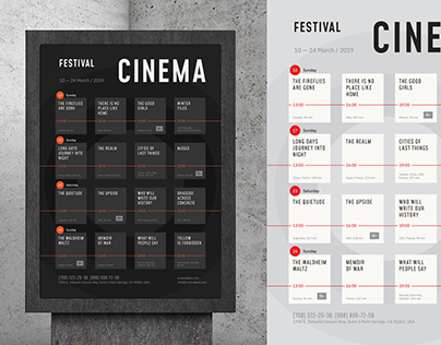 Film Festival Schedule Poster