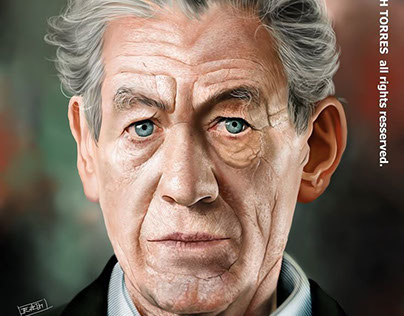 Sir Ian Murray McKellen digital portrait