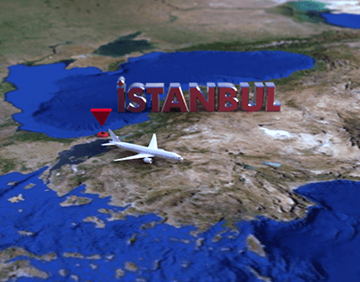 Aircraft Route Map Animation (Istanbul-Qatar)