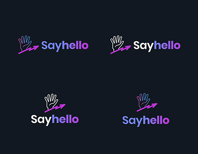 Sayhello logo dark theme