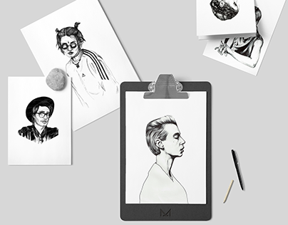 Portraits | Ballpoint pen illustrations